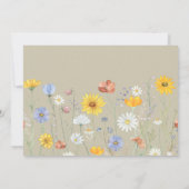 Moderne Frühlingshochzeit mit Wildblumen - Abendes Einladung (Rückseite)