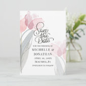 Moderne Frühlingshügel Hochzeit Inspiration Save The Date (Stehend Vorderseite)