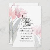 Moderne Frühlingshügel Hochzeit Inspiration Save The Date (Vorne/Hinten)