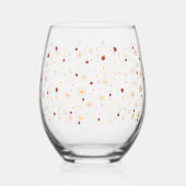 Moderne Frühlingsmarine Wildblume Daisy Blumengart Weinglas Ohne Stiel (Rückseite)