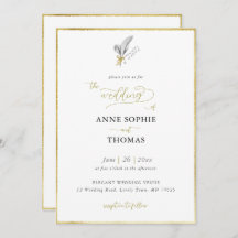 Moderne Frühlingssonne Gold Bow Wedding
