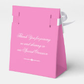 Moderne Frühlingszeitschrift Chic Pink Wedding Geschenkschachtel (Rückseite)
