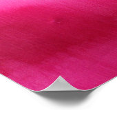 Moderne Fuchsia Aquarellpinke Poster (Ecke)
