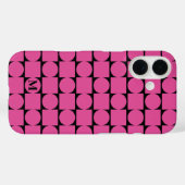 Moderne Fuchsia Geometric Trendy Case-Mate iPhone Hülle (Rückseite (Horizontal))