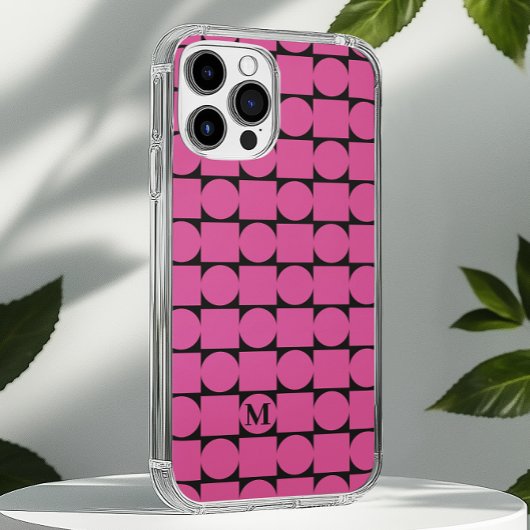 Moderne Fuchsia Geometric Trendy Case-Mate iPhone Hülle