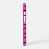 Moderne Fuchsia Geometric Trendy iPhone 16 Hülle (Linke Seite)
