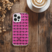 Moderne Fuchsia Geometric Trendy iPhone 16 Hülle
