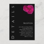 Moderne Fuchsia Orchids-Hochzeiten - Begleitkarte (Vorderseite)