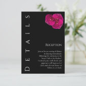 Moderne Fuchsia Orchids-Hochzeiten - Begleitkarte (Stehend Vorderseite)