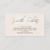 Moderne fügen den Markennamen elegant neutral hinz Visitenkarte (Rückseite)