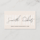 Moderne fügen den Markennamen elegant neutral hinz Visitenkarte (Vorderseite)