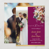 Moderne Full Foto Doppelseitige Save the Date-Kart Date (Vorne/Hinten)