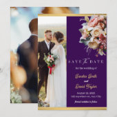 Moderne Full Foto Doppelseitige Save the Date-Kart Date (Vorne/Hinten)