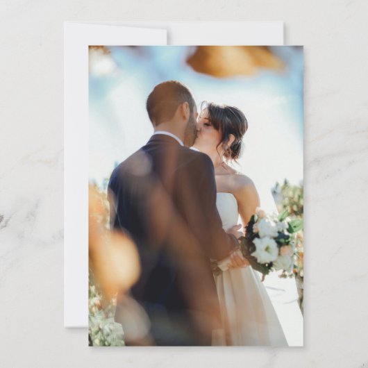 Moderne Full Foto Doppelseitige Save the Date-Kart Save The Date (Rückseite)