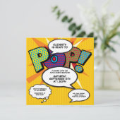 Moderne Fun Baby-Dusche Bereit zum Pop Einladung (Stehend Vorderseite)