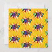 Moderne Fun Baby-Dusche Bereit zum Pop Einladung (Rückseite)