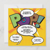 Moderne Fun Baby-Dusche Bereit zum Pop Einladung (Vorderseite)