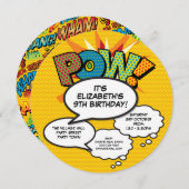 Moderne Fun Birthday Party Sprechblasen Einladung (Vorne/Hinten)