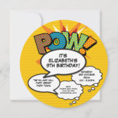 Moderne Fun Birthday Party Sprechblasen Einladung (Vorderseite)