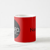 MODERNE FUN BOLD MACHEN IHR EIGENES LOGO ROT KAFFEETASSE (Mittel)