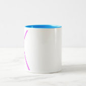 Moderne Fun Bright Minimal Neon Monogramm Zwei-Ton Zweifarbige Tasse (Mittel)