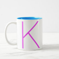 Moderne Fun Bright Minimal Neon Monogramm Zwei-Ton