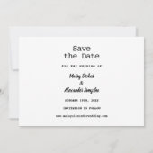 Moderne Fun Childhood Fotos Hochzeit Save The Date (Rückseite)