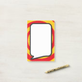 Moderne Fun Comic Book Speech Blase Post-it Klebezettel (Auf Schreibtisch)