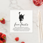 Moderne Fun Facts Graduation Party Serviette (Beispiel)