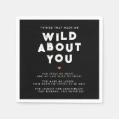 Moderne Fun-Fakten: Schwarze und Weiße Paare flirt Serviette (Vorderseite)