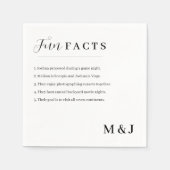 Moderne Fun-Fakten Serviette (Vorderseite)