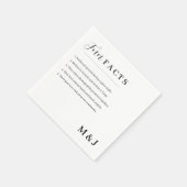 Moderne Fun-Fakten Serviette (Ecke)