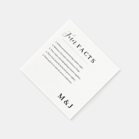 Moderne Fun-Fakten Serviette (Ecke)