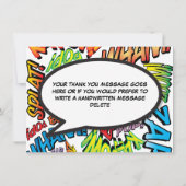 Moderne Fun farbenfrohe Typografie Dankeskarte (Rückseite)