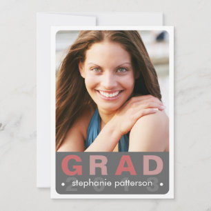 Moderne Fun Grad Foto Card Graduierung Party Einladung