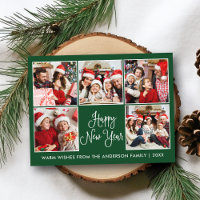 Moderne Fun Kalligrafie Grün 5 Foto Neues Jahr