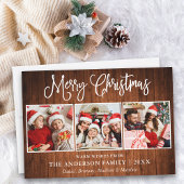 Moderne Fun Kalligrafie Weihnachten 3 Foto Holz