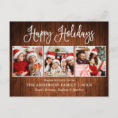 Moderne Fun Kalligraphie 3 Fotos Wohn-Urlaub Postkarte (Vorderseite)