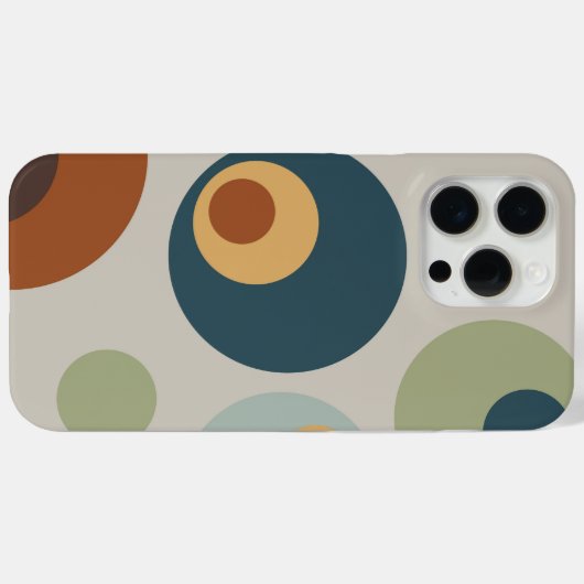 Moderne Fun-Kreise des Mitteljahrhunderts Case-Mate iPhone Hülle (Rückseite (Horizontal))