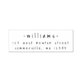 Moderne Fun Lässig Handwriting Rücksendeadresse Br Permastempel (Design)