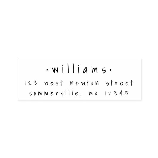 Moderne Fun Lässig Handwriting Rücksendeadresse Br Permastempel (Design)