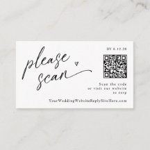 Moderne Fun-Lässige QR-Code-Hochzeitskarten für RS