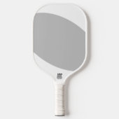 Moderne Fun Light Pastel Grau Bright White Curves Pickleball Schläger (Vorderseite)