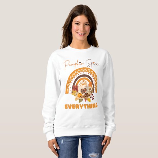 Moderne Fun Pumpkin Gewürze Alles Fall trinken Sweatshirt (Vorne ganz)