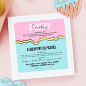 Moderne Fun Retro farbenfrohe Zutaten Zuhause Bäck Quadratischer Aufkleber