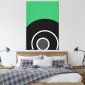 Moderne Fun Sea Green Schwarz-weiß Concentration A Leinwanddruck (Insitu (Schlafzimmer))