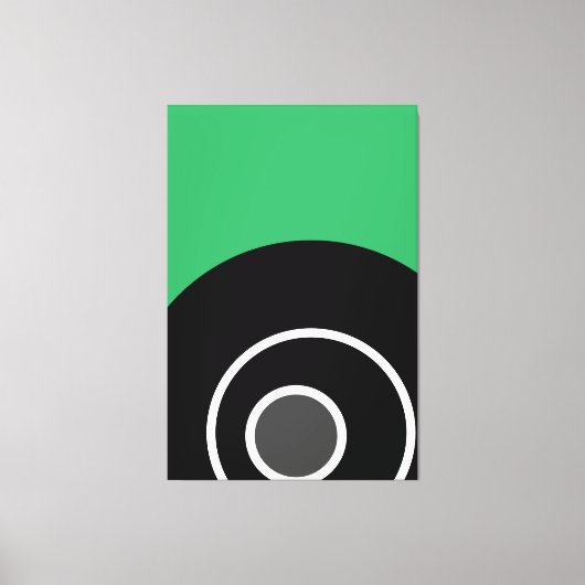 Moderne Fun Sea Green Schwarz-weiß Concentration A Leinwanddruck (Vorderseite)