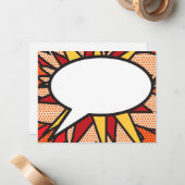 Moderne Fun Speech-Blase Mitteilungskarte (Vorderseite/Rückseite Beispiel)