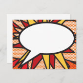 Moderne Fun Speech-Blase Mitteilungskarte (Vorne/Hinten)