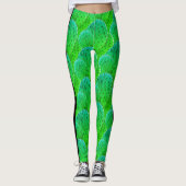 Moderne Fun Touch Grüne Wüste Kaktus Muster Leggings (Vorderseite)